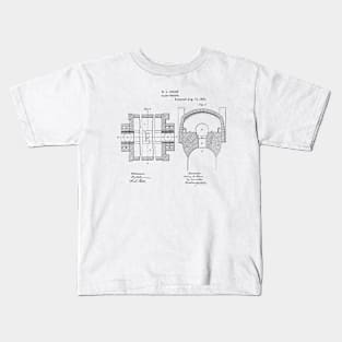 Glass Furnace Vintage Patent Hand Drawing Kids T-Shirt